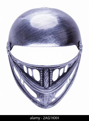 Kostüm Ritter Helm schneiden Sie auf Weiß. Stockfoto
