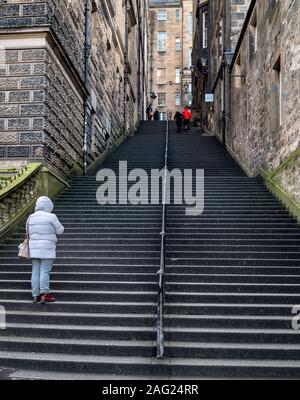 Treppe in der Nähe Warriston, Edinburgh, Schottland, Großbritannien. Stockfoto