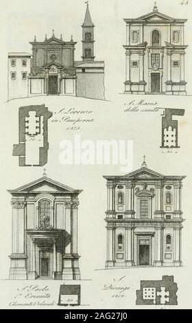 . Itinerario figurato degli rimarchevoli edifizi più di Roma. Stockfoto