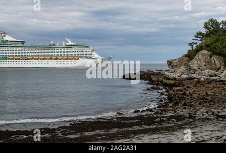 Wie Titel mit Ram Island im Hintergrund. Stockfoto