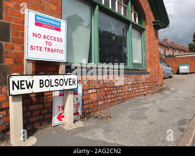 Reihenhäuser Neue bolsover Model Village (im Modell") 1891-6 für Bergleute, unterliegt derzeit Sanierung von Woodhead Bau Stockfoto