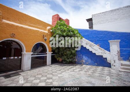 Innenhof im Kloster von Santa Catalina, Arequipa, Peru Stockfoto