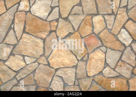 Natürliche flagstone Wand. Textur Detail Nahaufnahme. Stockfoto