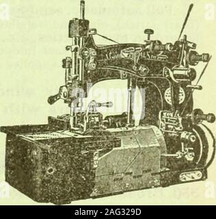 . Offizielle amerikanische Textil Verzeichnis; enthält Berichte über alle der Textil verarbeitenden Betriebe in den Vereinigten Staaten und Kanada, zusammen mit dem Garn trade Index... Comp., die jährlich durch die textile Welt Zeitschrift. 44 STRICKEN MASCHINEN Stockfoto