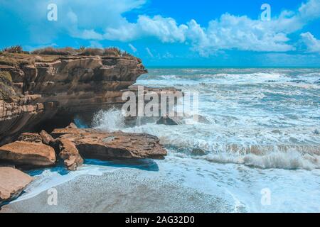 Strand an der Truman Track, Südinsel, Neuseeland Stockfoto