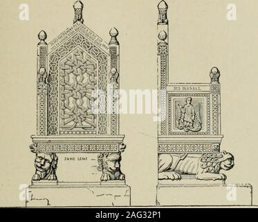 . Eine Geschichte der Architektur in Italien aus der Zeit von Konstantin bis zum Beginn der Renaissance. Amalfi wünschte bronzedoors: Türen für den Kathedralen von Amalfi und Atrani, und später, für andere Kirchen, es wurde festgestellt, dass die Arbeit bedone in Konstantinopel sollte zur Verfügung zu stellen. Zwischen 1066 und 1087 sieben churcheswere also mit bronzenen Türen aus der byzantinischen Hauptstadt eingerichtet. In den meisten dieser Türen die Behandlung im Wesentlichen war die Gleiche, - große Panels entweder Lager einfache Inschriften, oder mit emblematicdevices (einem verzierten Kreuz die häufigsten Dieser) oder mit figuresin Umrisse gen Stockfoto