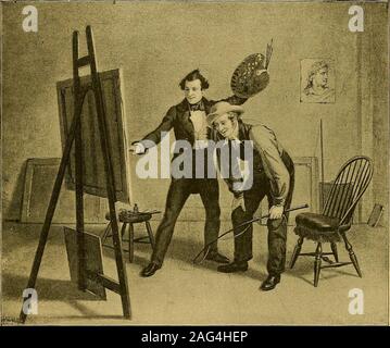 . Kunst und Künstler unserer Zeit. MARGUERITE. Aus dem Bild von William M. HUNT. Mit GENEHMIGUNG DER FRAU. Jagd. Kunst und Künstler unserer Zeit. 251 Boston zu den Lehren, die er in Paris gelernt hatte, Lehren, das Berühren der Lippen seiner Schüler mit dem Feuer, das er auf dem Altar der Romantik verfangen hatte, dann Brennen mit seiner lebendigsten Flammen. In sein Studio in Boston strömten Alle, die ernsthaft war, ehrgeizig, aufstrebende, unter der Jugend. Die MALER TRIUMPH. Von dem Gemälde von W. S. montieren. Mit ERLAUBNIS DES PENNSYLVANIA AKADEMIE DER BILDENDEN KÜNSTE. Die mehr Glück Kreisen, eifrig, durch jene Charmed por zu entkommen Stockfoto
