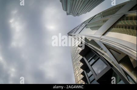 Aufnahme von Hochhäusern im Finanzviertel Von Toronto Kanada Stockfoto