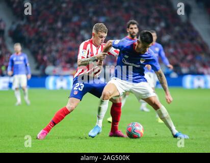 MADRID, Spanien - 26.Oktober 2019: Trippier bei Atletico Madrid - Athletic Bilbao. Wanda Metropolitano Stadion, Madrid, 26. Oktober 2019. Stockfoto