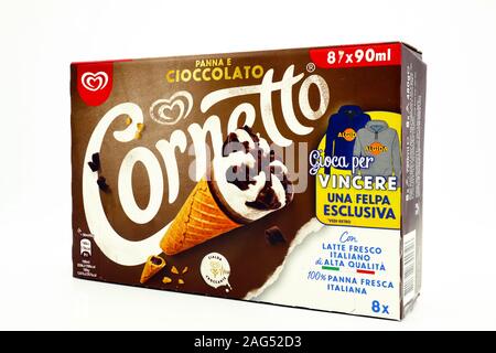 Cornetto Algida Eis. Cornetto Algida ist eine Marke von Unilever Stockfoto