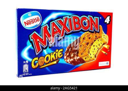 MAXIBON Eis. Maxibon ist eine Marke der Nestlé Stockfoto