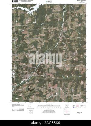USGS TOPO Karte Ohio OH Mantua 20100803 TM Wiederherstellung Stockfoto