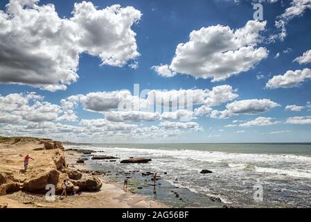 Marine Landschaft Strand in Mar del Plata, Argentinien Stockfoto