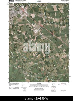 USGS TOPO Karte Ohio OH Marysville 20100809 TM Wiederherstellung Stockfoto