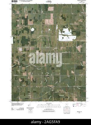 USGS TOPO Karte Ohio OH Meeker 20100809 TM Wiederherstellung Stockfoto