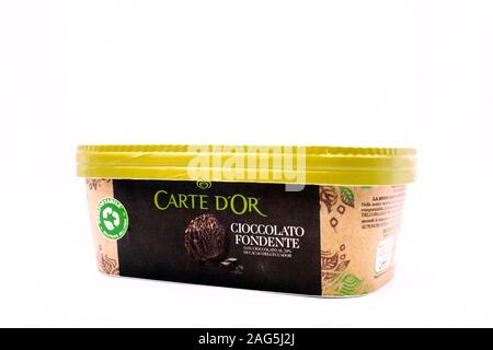 Carte D'oder Algida Eis. Algida Carte d'Or ist eine Marke von Unilever Stockfoto