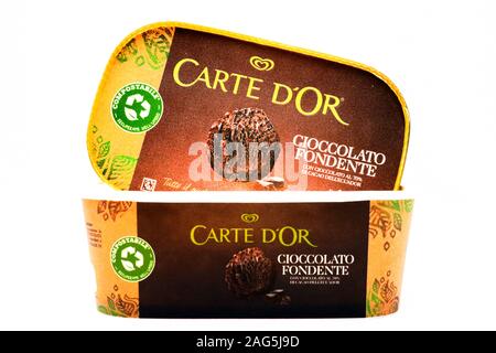 Carte D'oder Algida Eis. Algida Carte d'Or ist eine Marke von Unilever Stockfoto