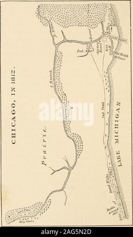 . Das Chicago Massaker von 1812: mit Illustrationen und historischen Dokumenten. Rallel mit der Pottowat - omie Escort, bis beide Gremien sand erreicht - Hügel. Dann die weißen, in der Nähe der Küste gehalten - Straße, während die Inder, leicht veering auf ihr Recht, den Sand - Hügel betweentheir Masse und die schlanke, schwache Linie der Truppen und Wagen. Die Berichte der Kampf selbst, durch die beiden wit-Schwächen, auf die wir uns verlassen müssen, nicht materiallyfrom voneinander abweichen. Frau Helms Erzählung natürlich treatsmore voll der Kinzie familys Erfahrungen; Frau Weblitzen mehr voll und ganz Ihrer eigenen Abenteuer und der deathof Er Stockfoto