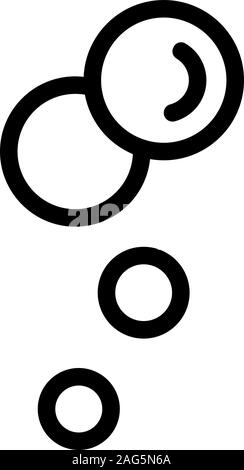 Unterwasser Vektor blasen. Isolierte Kontur symbol Abbildung Stock Vektor