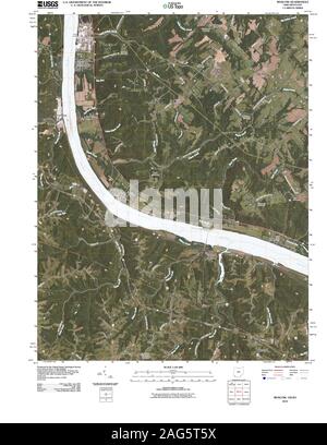 USGS TOPO Karte Ohio OH Moskau 20100722 TM Wiederherstellung Stockfoto