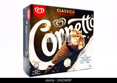 Cornetto Algida Eis. Cornetto Algida ist eine Marke von Unilever Stockfoto