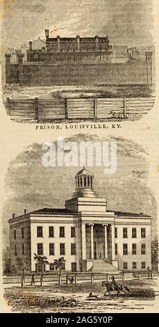 . Historische Skizzen von Kentucky: Umarmung seiner Geschichte, Antiquitäten, und natürliche Kuriositäten, geographischen, statistischen und geologischen Beschreibungen. ier hat das Aussehen einer See, für es Winde aroundin der Weise, dass sein Kurs verborgen liegt. Der obere Teil dieses apparentlake ist glatt und ruhig: Während der untere Teil in gewalttätigen Aufruhr vonder Schneidigen von Wasser über die Felsen ist. Im Blick auf den oberen Teil, der riverseems Für sie ihre Energien zu sammeln werden für einige gewaltsame Anstrengung. Nach einem mo-mente zögern, nach Atem, wie es war, es stürmt wütend auf Stockfoto