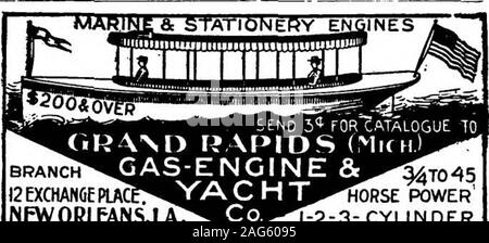 . Scientific American Band 79, Nummer 17 (Oktober 1898). Filiale tfEXCHANGEPLACE? NEVV 0 RIEAN 5, LAT 34 T045 HORSE POWER 1-2-3-ZYLINDER MIETZ & WEISS KEROSIN MOTOR die wirtschaftlichste powerknown. Absolut sate andreliable. Läuft mit commonkerosene. Perfekt auto-matic. Patentierte 1897 TJ. S. und europäischen Ländern. 128-132 Mott St.. NewYork 1898 EDITION Stockfoto