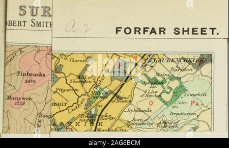 . Schottische geographische Zeitschrift. FORFAR BLATT.. 1B0TA 1 UCAL UMFRAGE OT SCHOTTLAND; Robebt Smith, B. Sl, Mitte Ww. C. Smith BOSCH Ph.D. FORFAR BLATT. Stockfoto