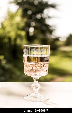 Rose Wein im Glas. Prosecco. Stockfoto