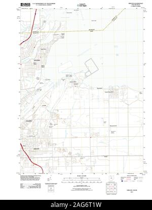 USGS TOPO Karte Ohio OH Oregon 20110927 TM Wiederherstellung Stockfoto