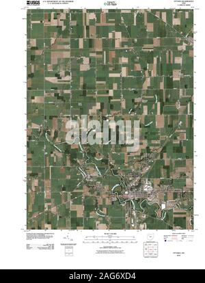 USGS TOPO Karte Ohio OH Ottawa 20100810 TM Wiederherstellung Stockfoto