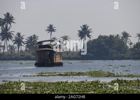 Kerala Backwaters. Hausboot auf dem Lake Vembanad in Kerala, Indien Stockfoto