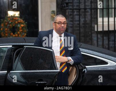 James geschickt, Minister ohne Geschäftsbereich, kommt an der Downing Street für das Bundeskabinett tagt zum letzten Mal vor Weihnachten Stockfoto