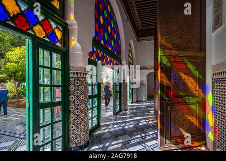 Marrakesch, Marokko - Bahia Palace Stockfoto