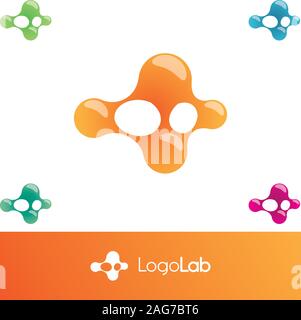 Abstrakte vektor Logos. Bunte Sammlung von hellen Schmerz Stock Vektor