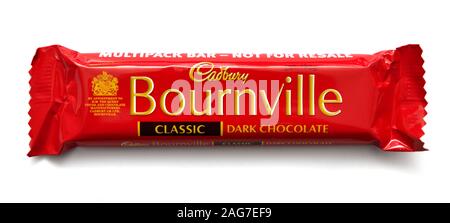 Eine Bar Cadbury Bournville Classic Zartbitter Stockfoto