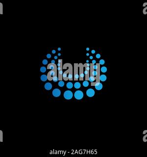 Abstrakte Logo. Vektor Logo. Blaue Logo. Kreis Logo. Chemie Logo. Beste Logo. Blasen Logo. Luftballons Logo. Kinder spiel Logo. Kinder spiel Logo Stock Vektor