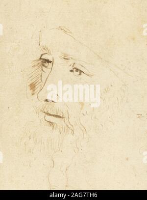 Portrait von Leonardo da Vinci, ca 1518. In der Sammlung der Royal Collection, London gefunden. Stockfoto