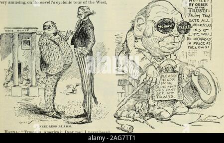 . Überprüfung der Bewertungen und der Welt arbeiten. BASE UNDANKBARKEIT. Hanna (mit der Kohle Baron): Ich hasse es zu tun, alter Mann, aber ich muss. - Von der Tagesschau (Detroit). Aussage, dass es keine Trusts; und eine Anzahl von während Herr Croker Zahlen in Cartoons ohne Zahl, Sie, wie in der Karikatur oben auf dieser Seite, McKinley, Roosevelt, Bryan, Croker, und Hanna sind die Abwicklung der Kohle Streik in PennsyF - die Persönlichkeiten, mit denen der Karikaturisten vania von Herrn Hannas Sinn der politischen Erfordernissen behandelt haben zugeschrieben. Da die meisten frei und schonungslos, haben buchstäblich Hunderte von Warenkorb Stockfoto