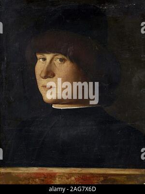Porträt eines jungen Mannes, ca 1500-1510. In der Sammlung der Accademia Carrara, Bergamo gefunden. Stockfoto