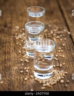 Teil von Weizen Likör als detaillierte Nahaufnahme; selektive Fokus Stockfoto
