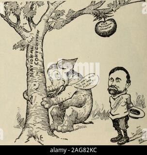 . Überprüfung der Bewertungen und der Welt arbeiten. ***^ einige Iioosui! Staatsmänner bereit zu versuchen, auf den PIO-RIAL SIIODS OK VH ICH IKESIDENTIAL NOMINEE FAIRBANKS. Von den Zeiten (Minneapolis). SENATOR FAIRBANKS unter dem Apfelbaum. Tis nicht für mich zu den Baum schütteln, aber wenn die Frucht sollte fallen, würde ich nicht fliehen. Aus der Pionier-presse (St. Paul). CARTOON KOMMENTARE ZU DEN NOMINIERUNGEN. 161 Stockfoto
