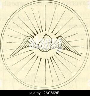 . Iconographie chrétienne; Histoire de Dieu. Bientôt après Le Champ du nimbe disparaît, Les verfährt restentseules et se transforment en faisceaux ou en fleurons lumineuxqui partent du vorne et des tempes du Saint-Esprit en homme La Voulte sur le Saint-Esprit planant David, dessiné daprès la Miniatur d un-psautiergrec du x Siècle", Seite 4 i3, pi.Iio. - Bibliolh. Royale, Ms. lat. fonds Lavall. 512 Anweisungen. ou de colombe. Ensuite les faisceaux et fleurons disparaissenteux-mêmes, et le Saint-Esprit revient à la seconde Epoque pri mitive, quand Il navait pas Encore de seulement alorsil nimbe; Stockfoto