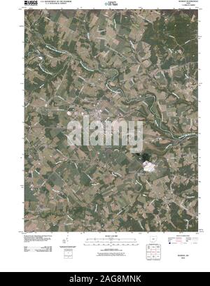 USGS TOPO Map Ohio OH Seaman 20100720 TM Restoration Stockfoto