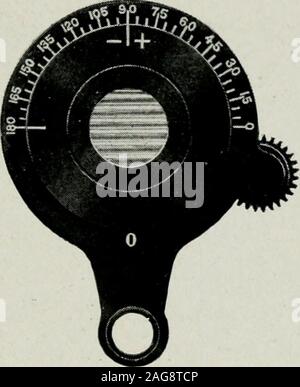 . Lichtbrechung und muskulären Ungleichgewicht, wie durch den Einsatz der Ski vereinfacht - optometer. rther Erläuterung Der phorometers Prin- Grundsatz und Konstruktion, wenn zwei 5-degreeprisms sind zusammen gestellt, so dass ihre basesare direkt gegenüber, Sie natürlich neutral-ize; wenn ihre Stützpunkte zusammen sind, theirstrength verdoppelt. Während also die Prismen des phorometer drehen, sind Sie prismvalues von piano bis 10 Grad geben, die gleichen werden angezeigt, indem Sie den Mauszeiger auf den phoro-Meter Skala der Messungen. Als Leitfaden im dunklen Zimmer testen, Es Shouldbe festgestellt, dass der Griff des phorometerin Stockfoto