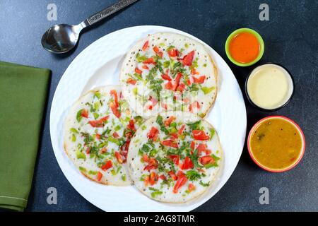 Südindien Frühstück essen Dosa Stockfoto