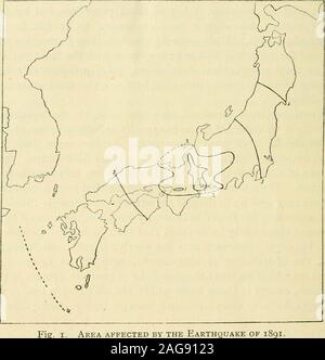 . Naturwissenschaften: eine monatliche Überprüfung des wissenschaftlichen Fortschritts. mmediate Umgebung des Epizentrums. 1 Außer in einem fewhours der Erdbeben, können die Datensätze dieser Instrumente 1 werden Das Epizentrum ist der Bereich auf der Erdoberfläche senkrecht über theseismic konzentrieren oder Zentrum der Störung. 392 NATURWISSENSCHAFTEN. Juni, als abgeschlossen gelten, und Herr Omori hat Sie zu einem carefulanalysis, von denen die wichtigsten Ergebnisse, die in diesem Papier zusammengefassten ausgesetzt sind. Eine der interessantesten Abschnitte in Herrn Omoris Abhandlung isthat auf die Periodizität der Schwankungen in der Anzahl der Nachbeben, aber Stockfoto