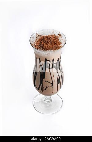 Vertikale isolierte Schuss Schokolade Milchshake - perfekt für Menü Verwendung Stockfoto