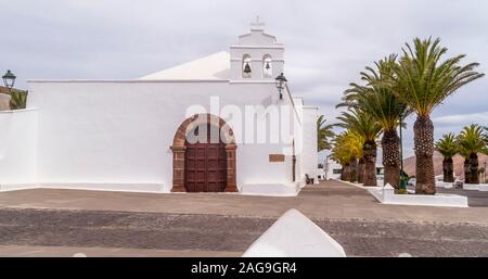 Die schöne Ermita de San Marcial de Limoges oder del Rubicón Kirche in Lanzarote, Lanzarote, Kanarische Inseln, Spanien Stockfoto