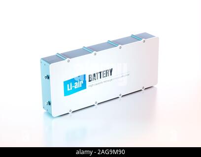 Lithium-ionen Luft batterie Elektrofahrzeug. 3D-Rendering. Stockfoto